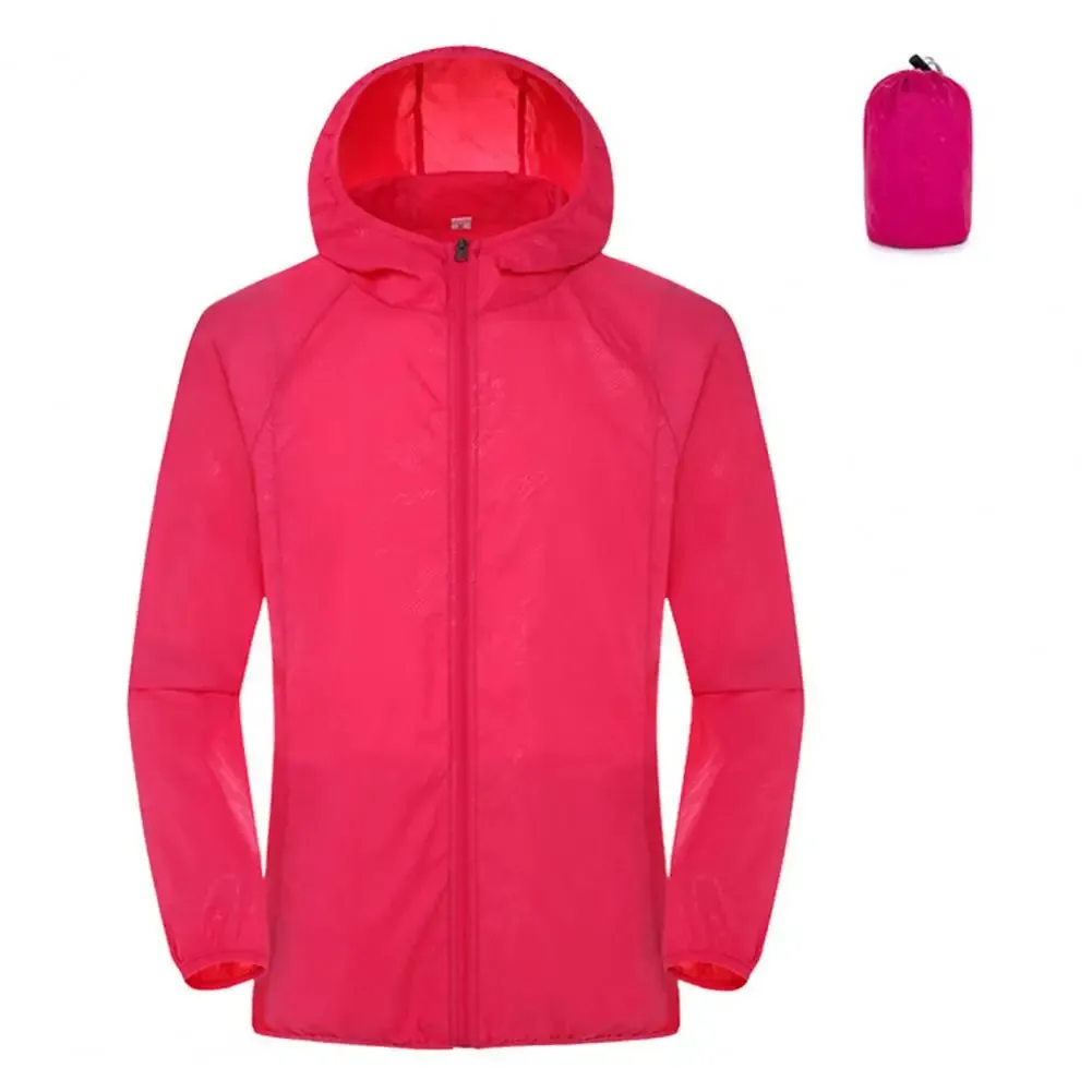Outdoor Jacket Stylish Anti-scratch Windbreaker Jacket Unisex Anti-UV Waterproof Camping Rain Jacket Daily Clothing