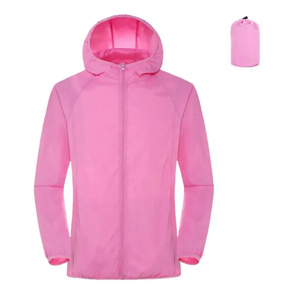 Outdoor Jacket Stylish Anti-scratch Windbreaker Jacket Unisex Anti-UV Waterproof Camping Rain Jacket Daily Clothing