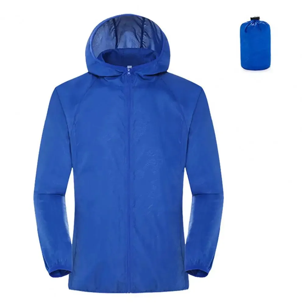 Outdoor Jacket Stylish Anti-scratch Windbreaker Jacket Unisex Anti-UV Waterproof Camping Rain Jacket Daily Clothing