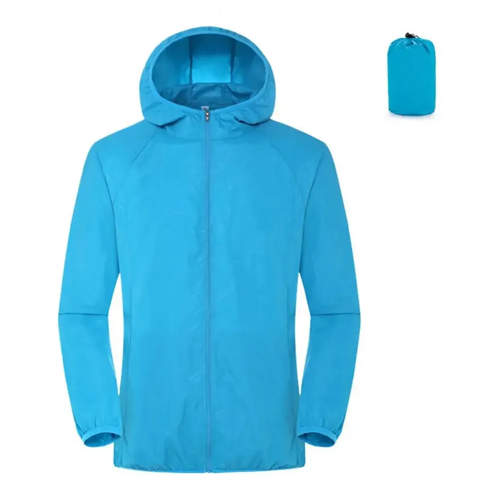 Outdoor Jacket Stylish Anti-scratch Windbreaker Jacket Unisex Anti-UV Waterproof Camping Rain Jacket Daily Clothing