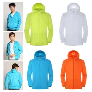 Outdoor Jacket Stylish Anti-scratch Windbreaker Jacket Unisex Anti-UV Waterproof Camping Rain Jacket Daily Clothing