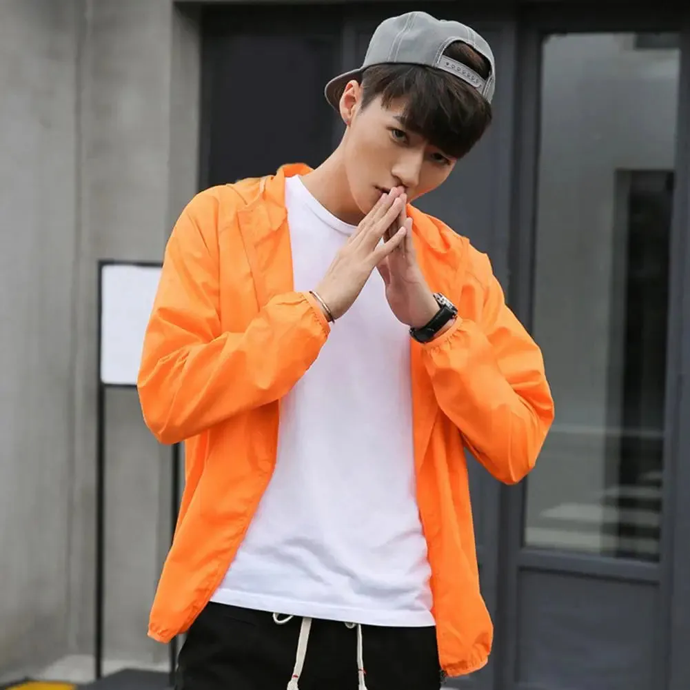 Outdoor Jacket Stylish Anti-scratch Windbreaker Jacket Unisex Anti-UV Waterproof Camping Rain Jacket Daily Clothing