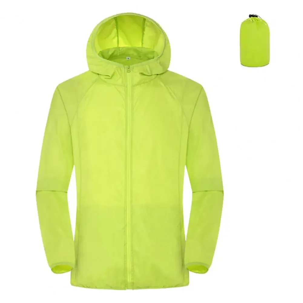 Outdoor Jacket Stylish Anti-scratch Windbreaker Jacket Unisex Anti-UV Waterproof Camping Rain Jacket Daily Clothing