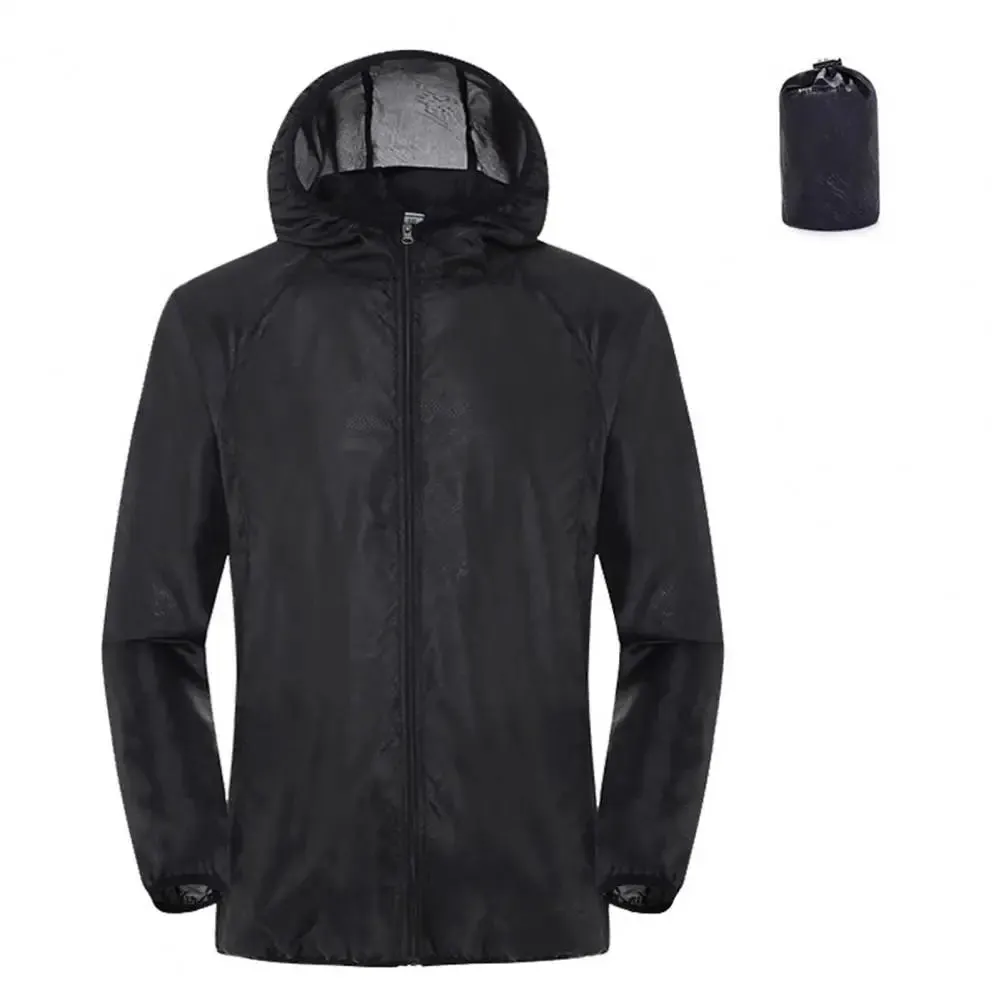Outdoor Jacket Stylish Anti-scratch Windbreaker Jacket Unisex Anti-UV Waterproof Camping Rain Jacket Daily Clothing