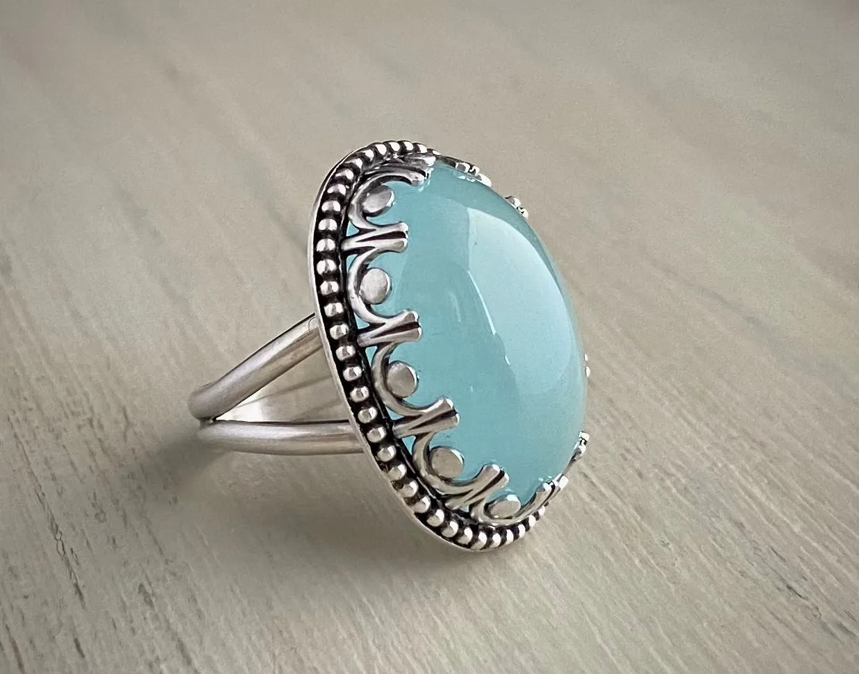 Oval Aquamarine Ring