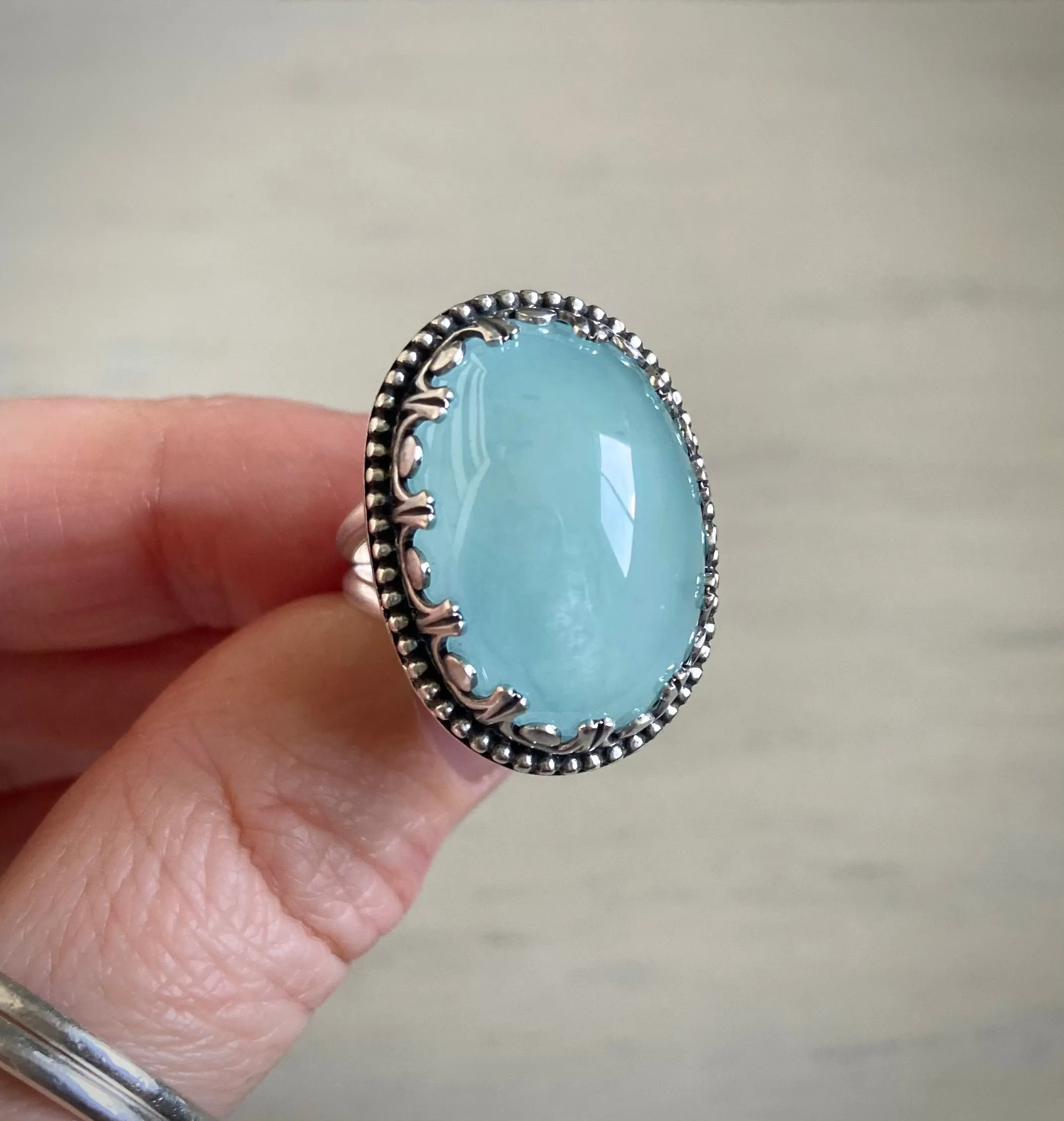 Oval Aquamarine Ring