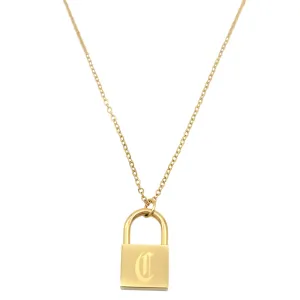 Padlock Initial Love Letter Necklace