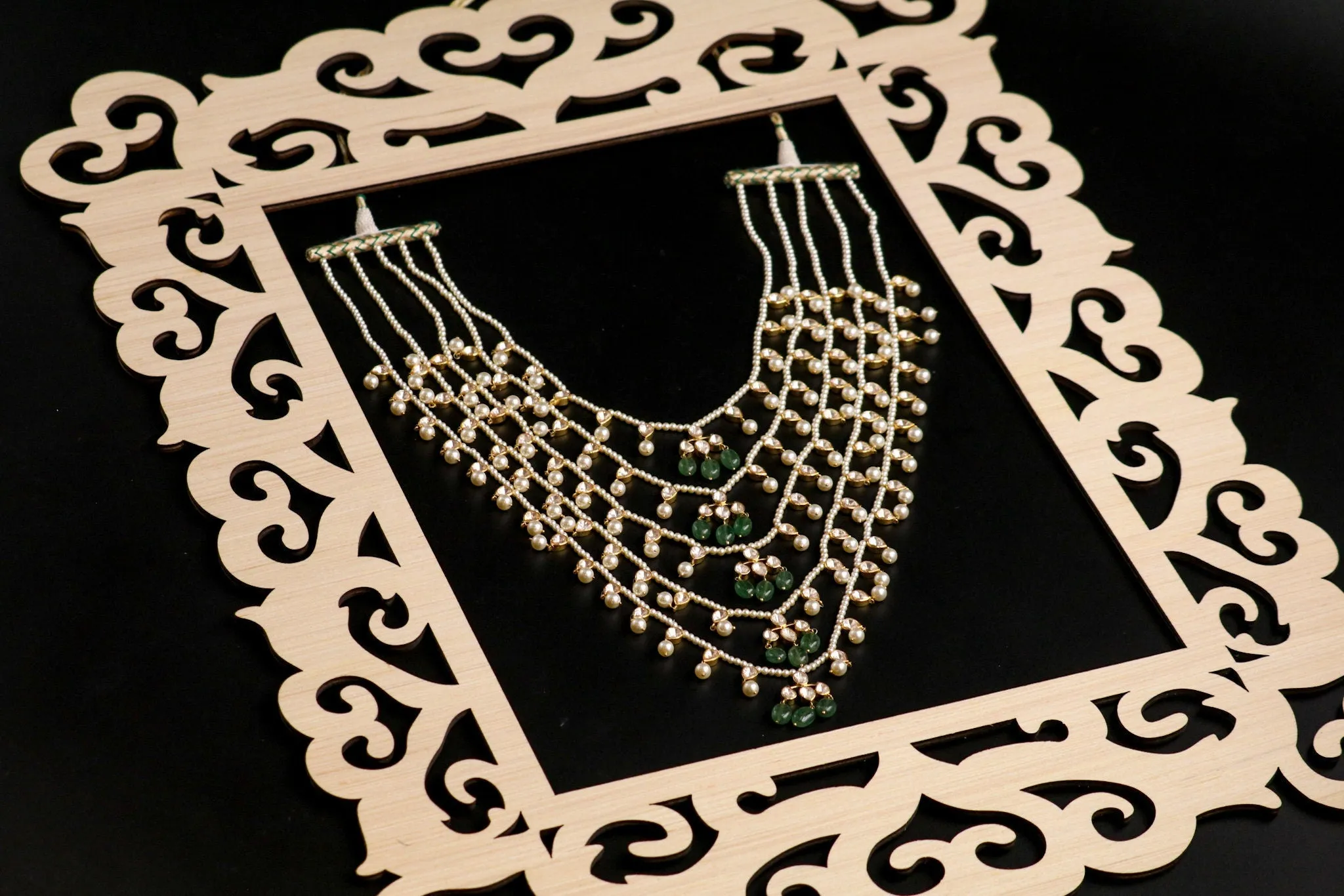Panchlada necklace antique necklace rubies emeralds bridal diamond necklace indian jewelry designs silver jewelry wedding jewelry - SHABURIS