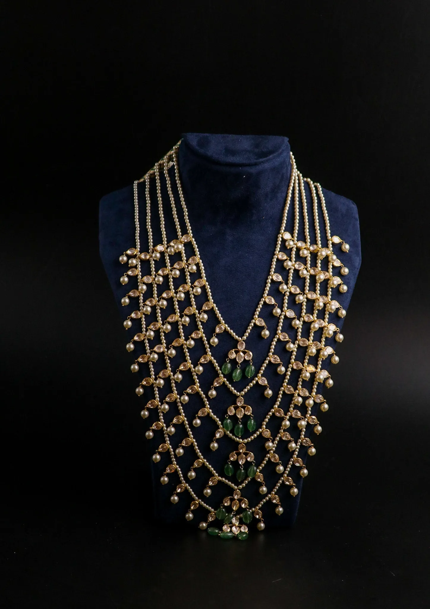 Panchlada necklace antique necklace rubies emeralds bridal diamond necklace indian jewelry designs silver jewelry wedding jewelry - SHABURIS