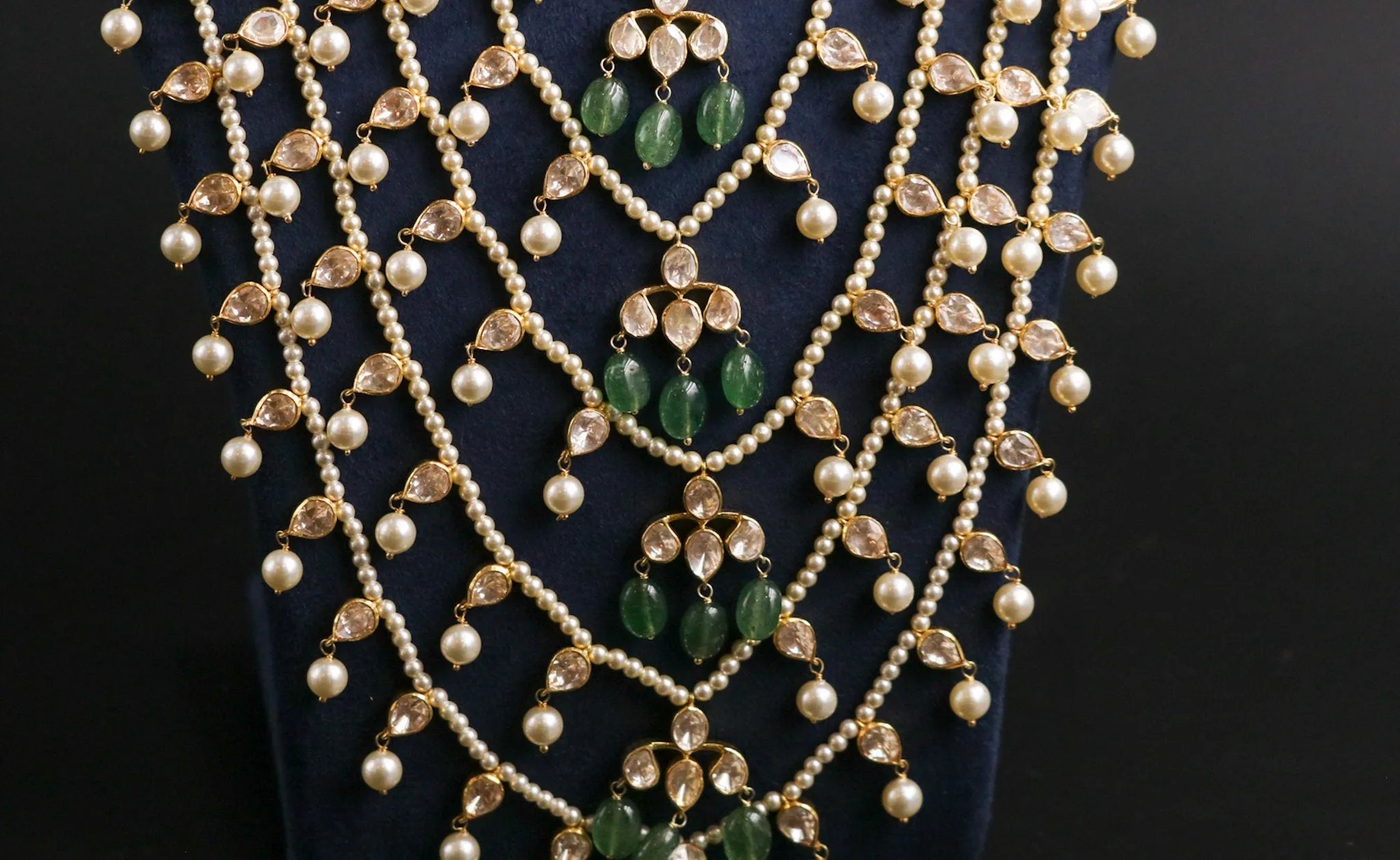 Panchlada necklace antique necklace rubies emeralds bridal diamond necklace indian jewelry designs silver jewelry wedding jewelry - SHABURIS