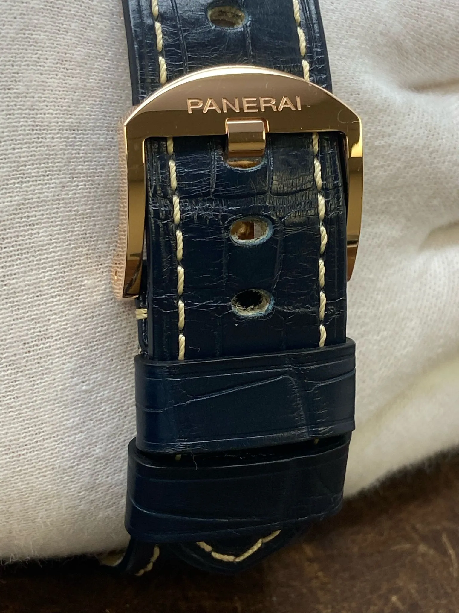 Panerai Luminor Due Goldtech Firenze L.E 110pcs 18K Rose Gold PAM01204 Blue Dial Automatic Men's Watch