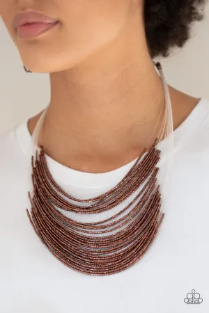 Paparazzi - Catwalk Queen - Copper  - Seed Bead Necklace