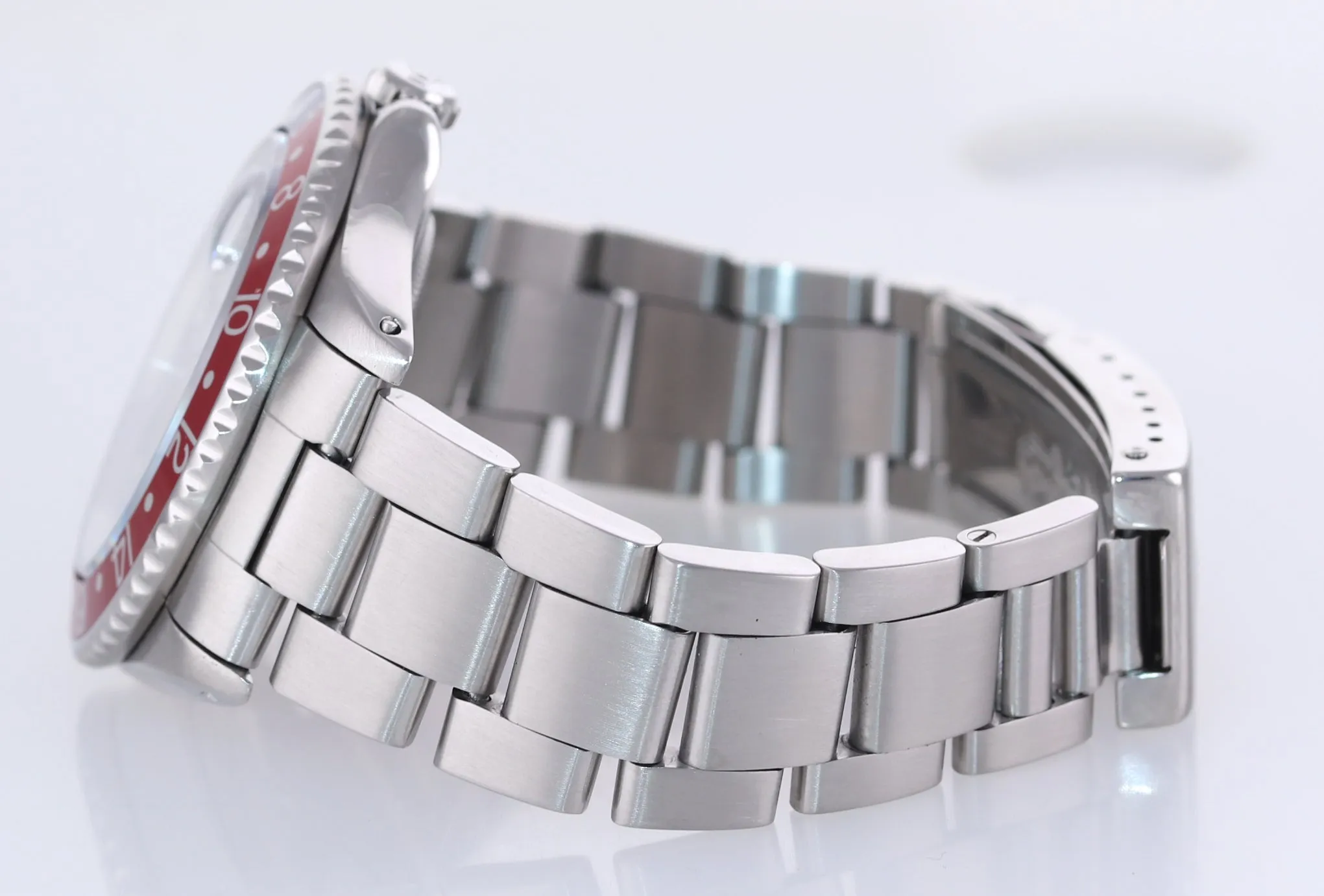 PATINA Rolex GMT-Master Tritium Pepsi Blue Red Steel 40mm Watch 16710