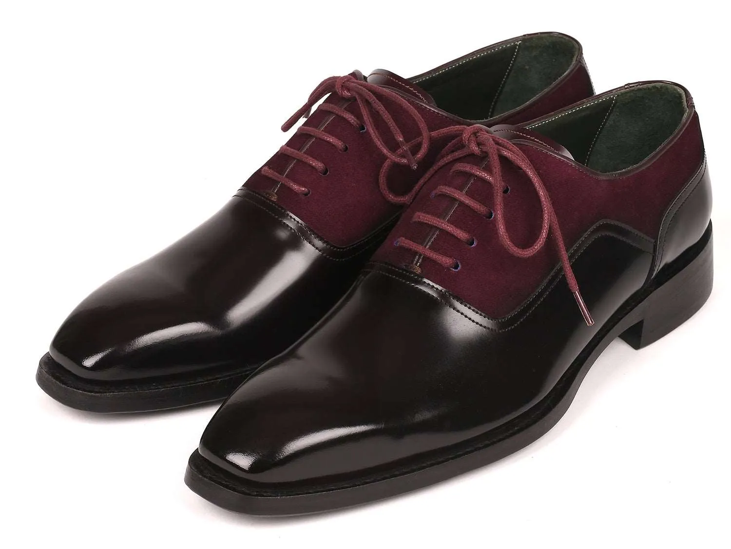 Paul Parkman Burgundy & Black Oxfords