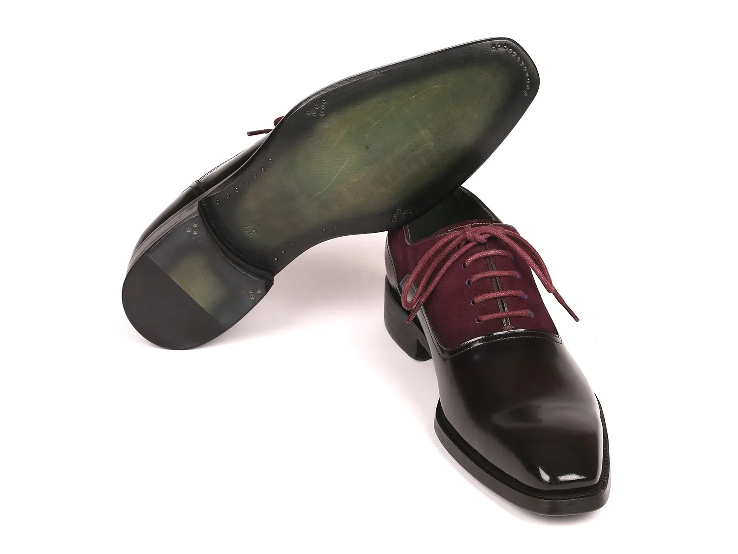 Paul Parkman Burgundy & Black Oxfords