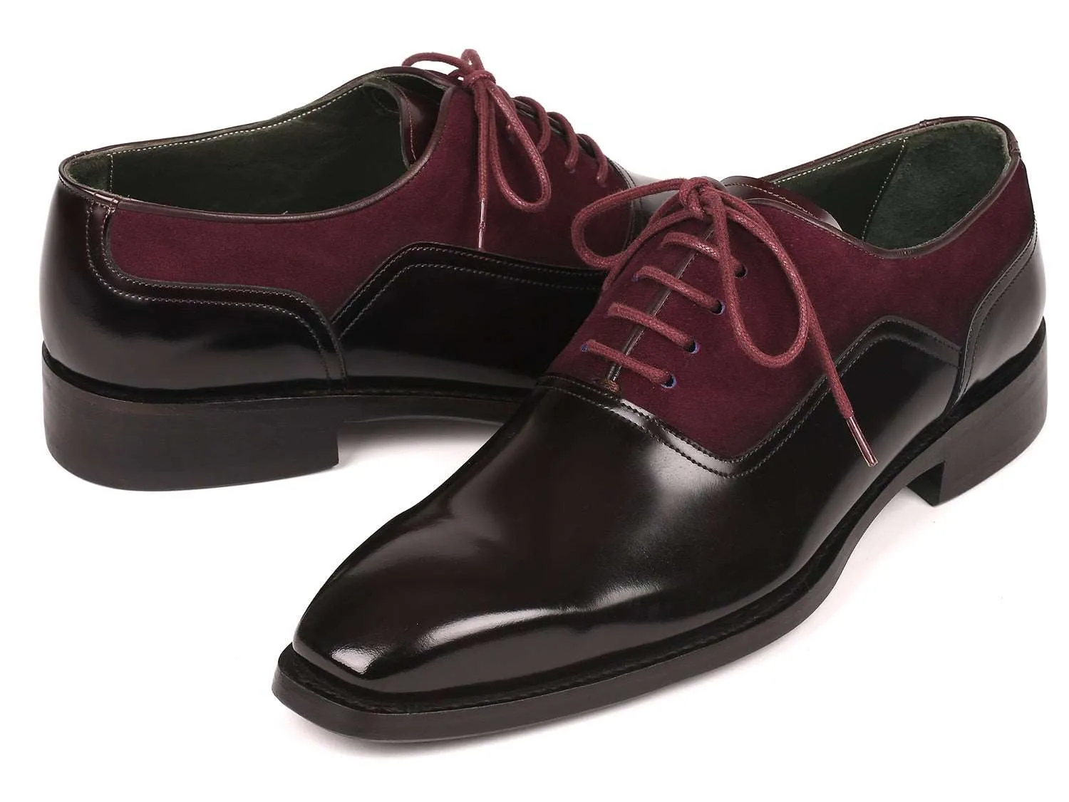 Paul Parkman Burgundy & Black Oxfords