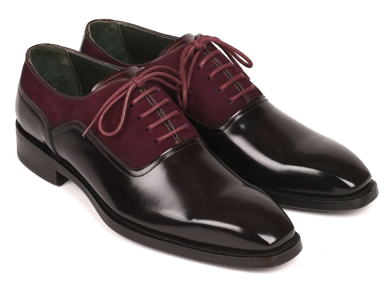 Paul Parkman Burgundy & Black Oxfords