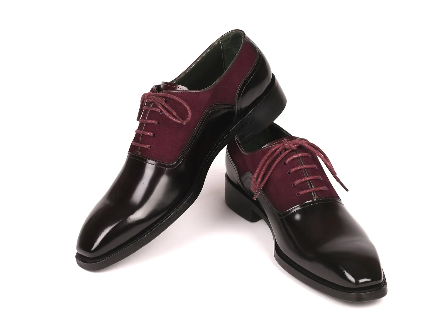 Paul Parkman Burgundy & Black Oxfords