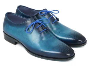 Paul Parkman Men's Medallion Toe Oxfords in Blue & Navy