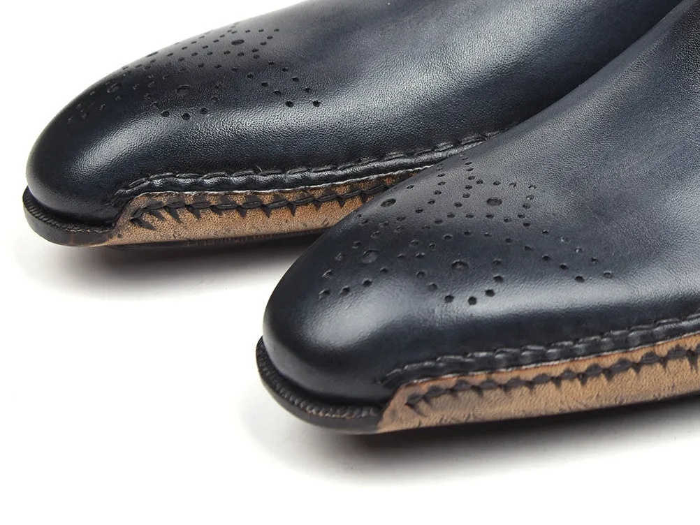 Paul Parkman Men's Opanka Construction Oxfords in Anthracite Gray