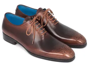 Paul Parkman Men's Wholecut Oxfords in Camel & Brown