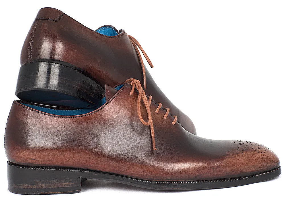 Paul Parkman Men's Wholecut Oxfords in Camel & Brown