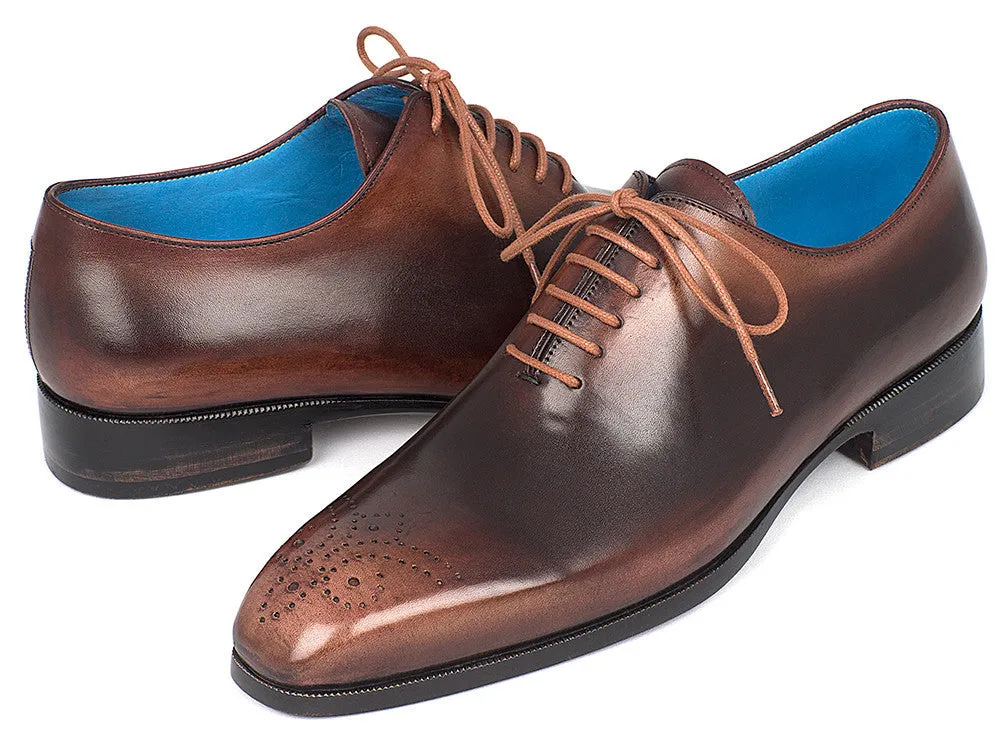 Paul Parkman Men's Wholecut Oxfords in Camel & Brown