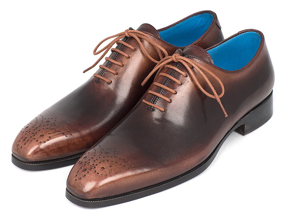 Paul Parkman Men's Wholecut Oxfords in Camel & Brown