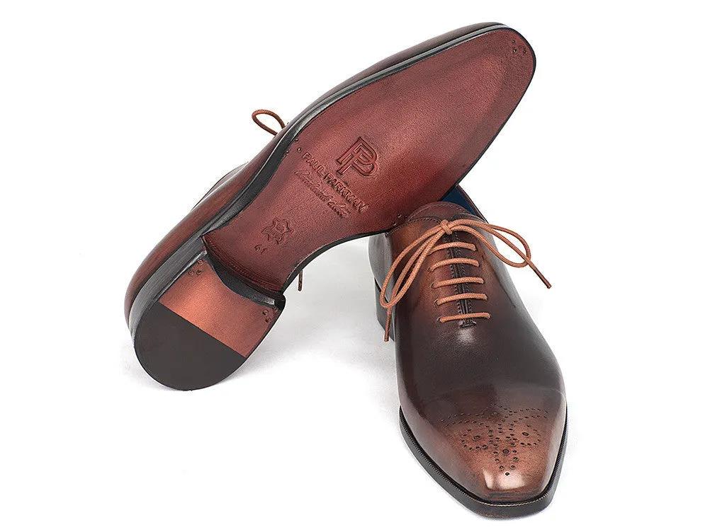 Paul Parkman Men's Wholecut Oxfords in Camel & Brown