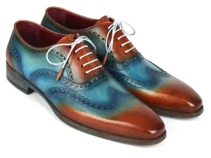 Paul Parkman Wingtip Oxfords Turquoise & Tobacco