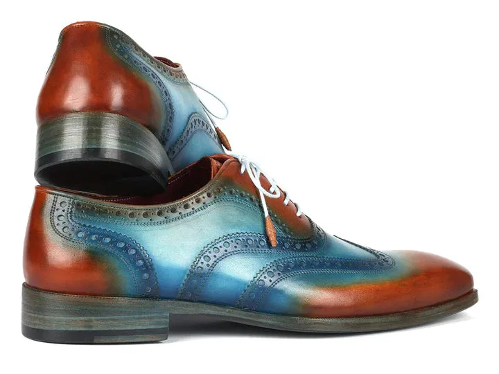 Paul Parkman Wingtip Oxfords Turquoise & Tobacco