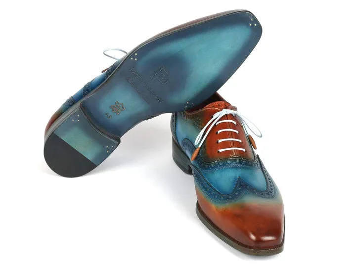 Paul Parkman Wingtip Oxfords Turquoise & Tobacco