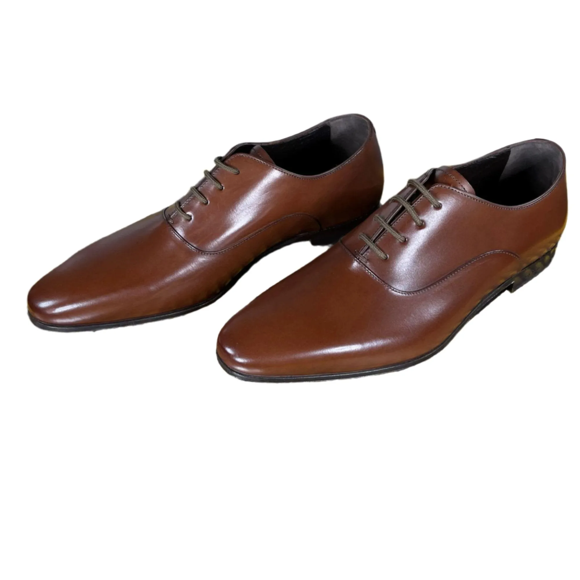 Paul Smith FLE02 Fleming Tan Leather Oxfords