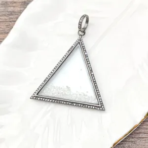 Pave Diamonds Shaker Triangle Pendant