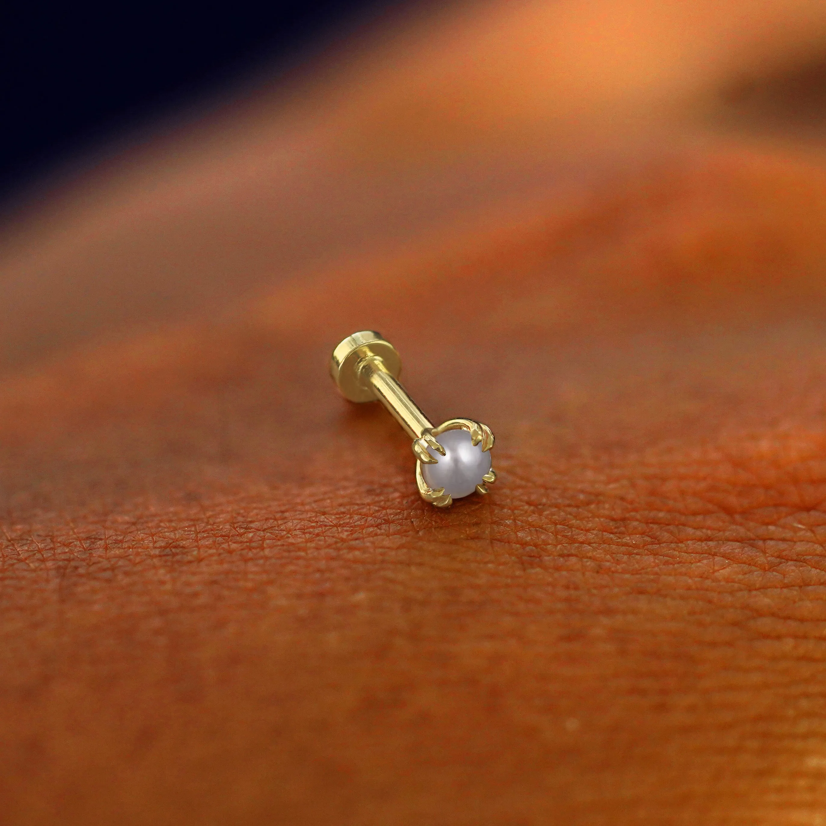 Pearl Flatback Piercing