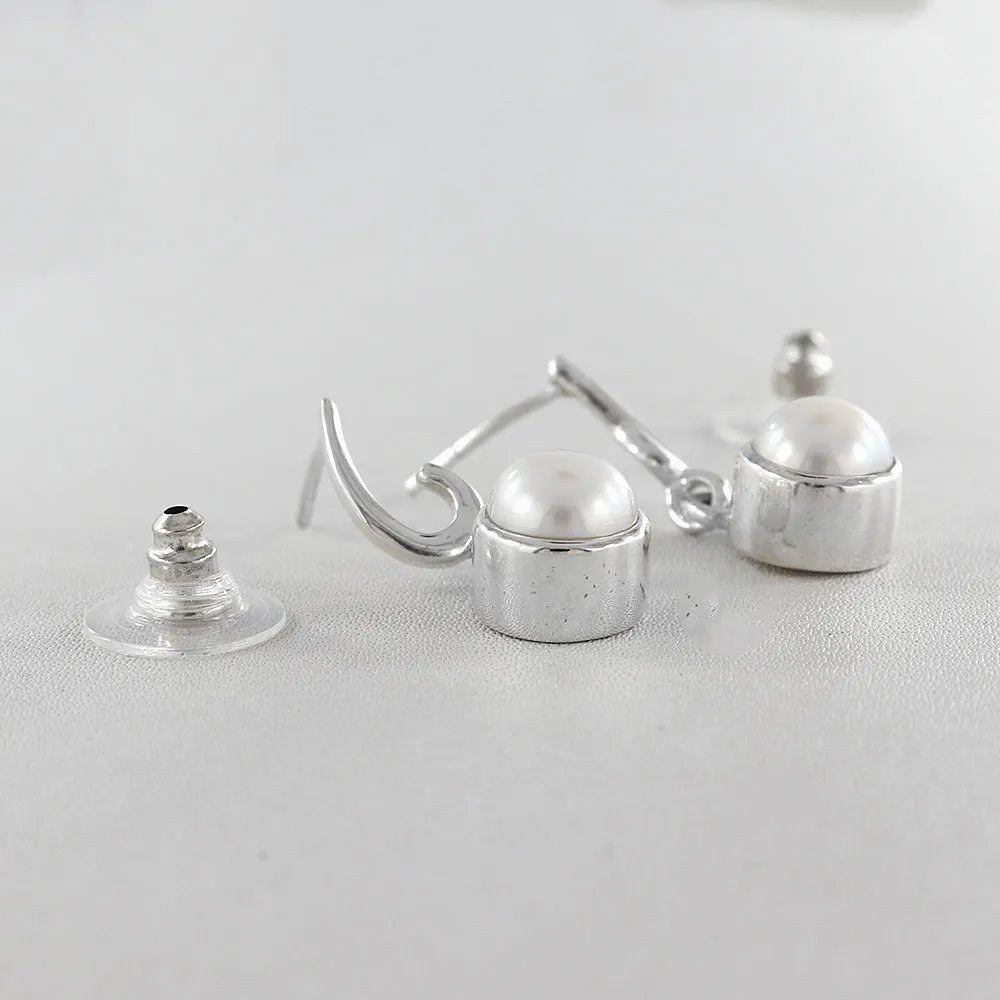 Pearl Silver Earrings