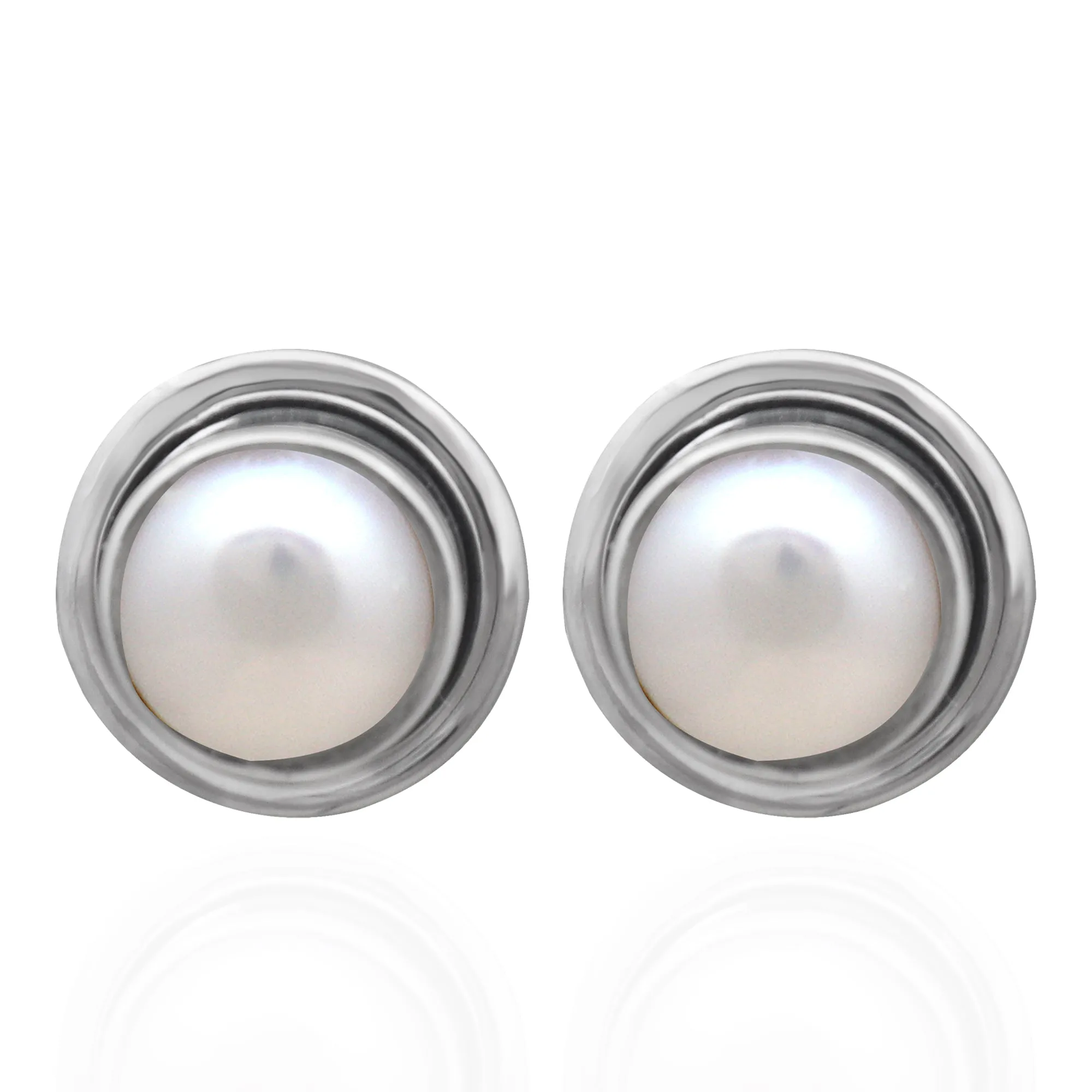 Pearl Silver Studs Earrings