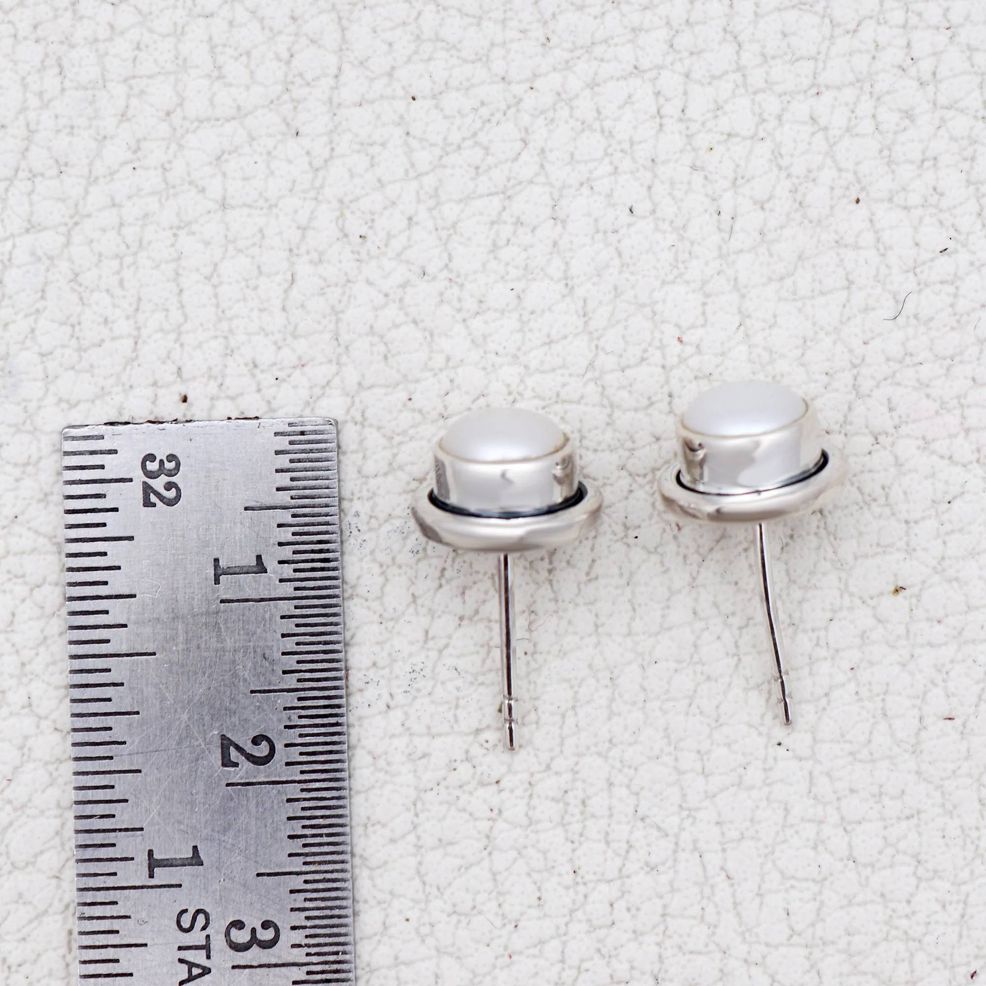 Pearl Silver Studs Earrings