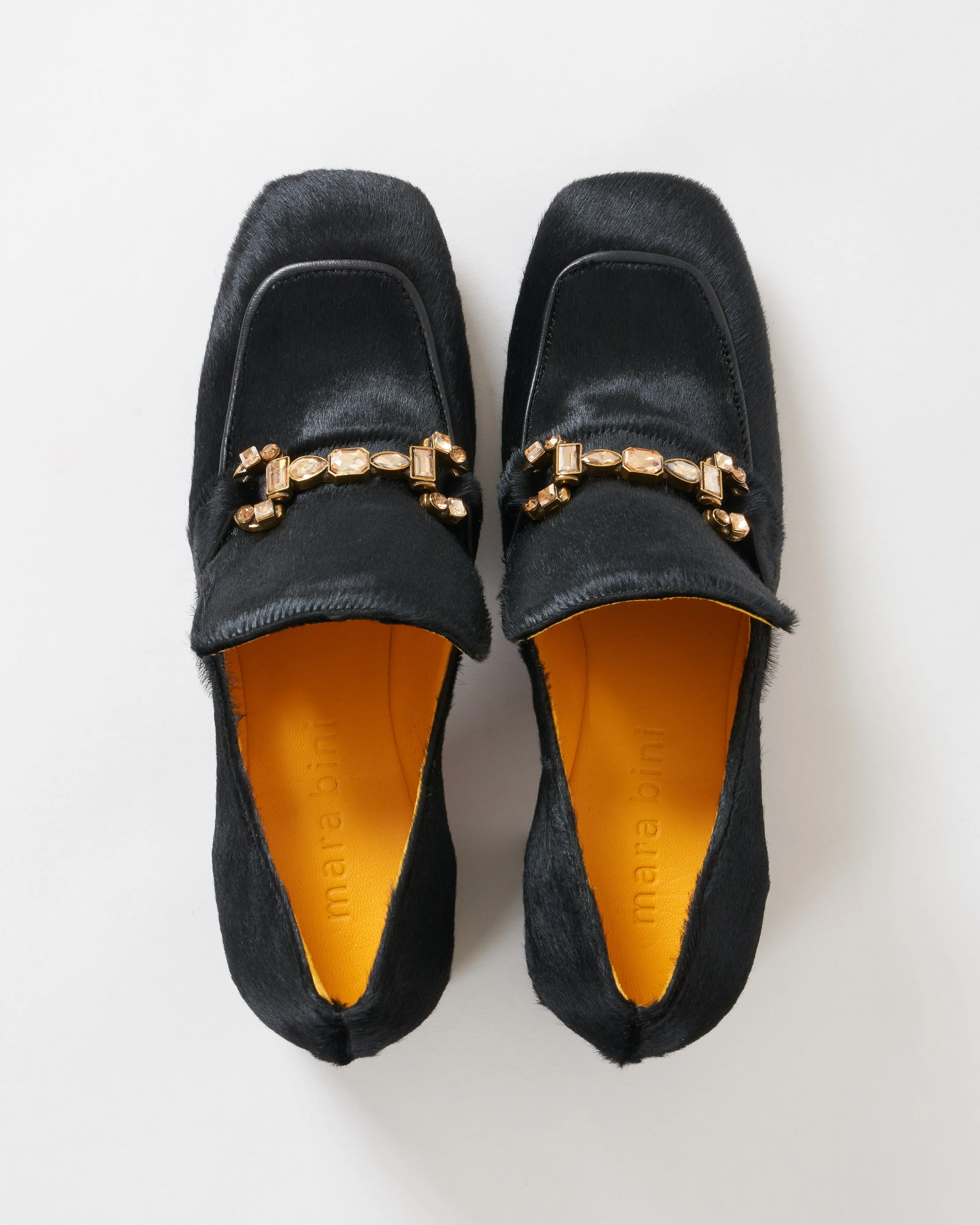 perla pony heel w/crystal bit
