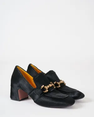 perla pony heel w/crystal bit