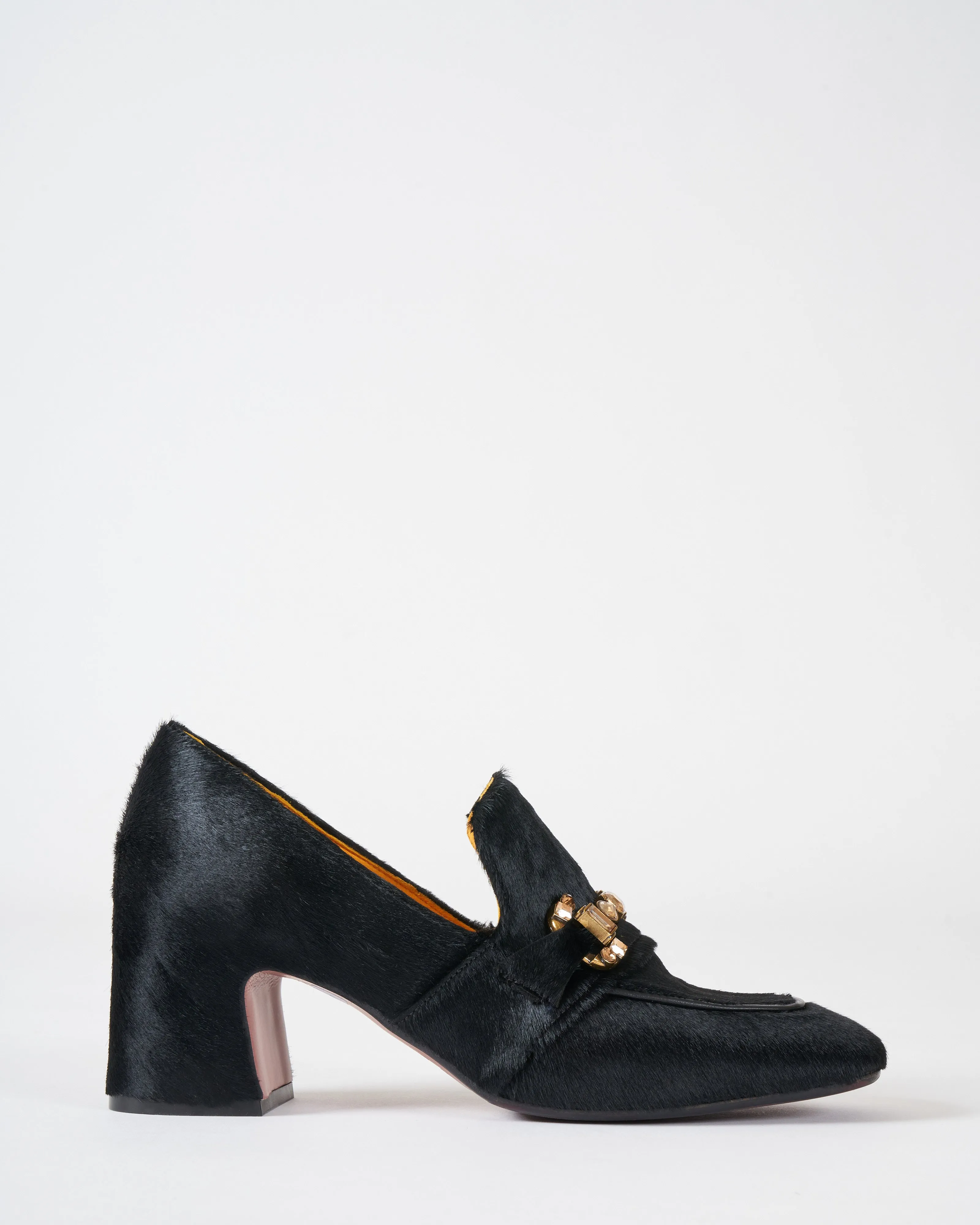 perla pony heel w/crystal bit