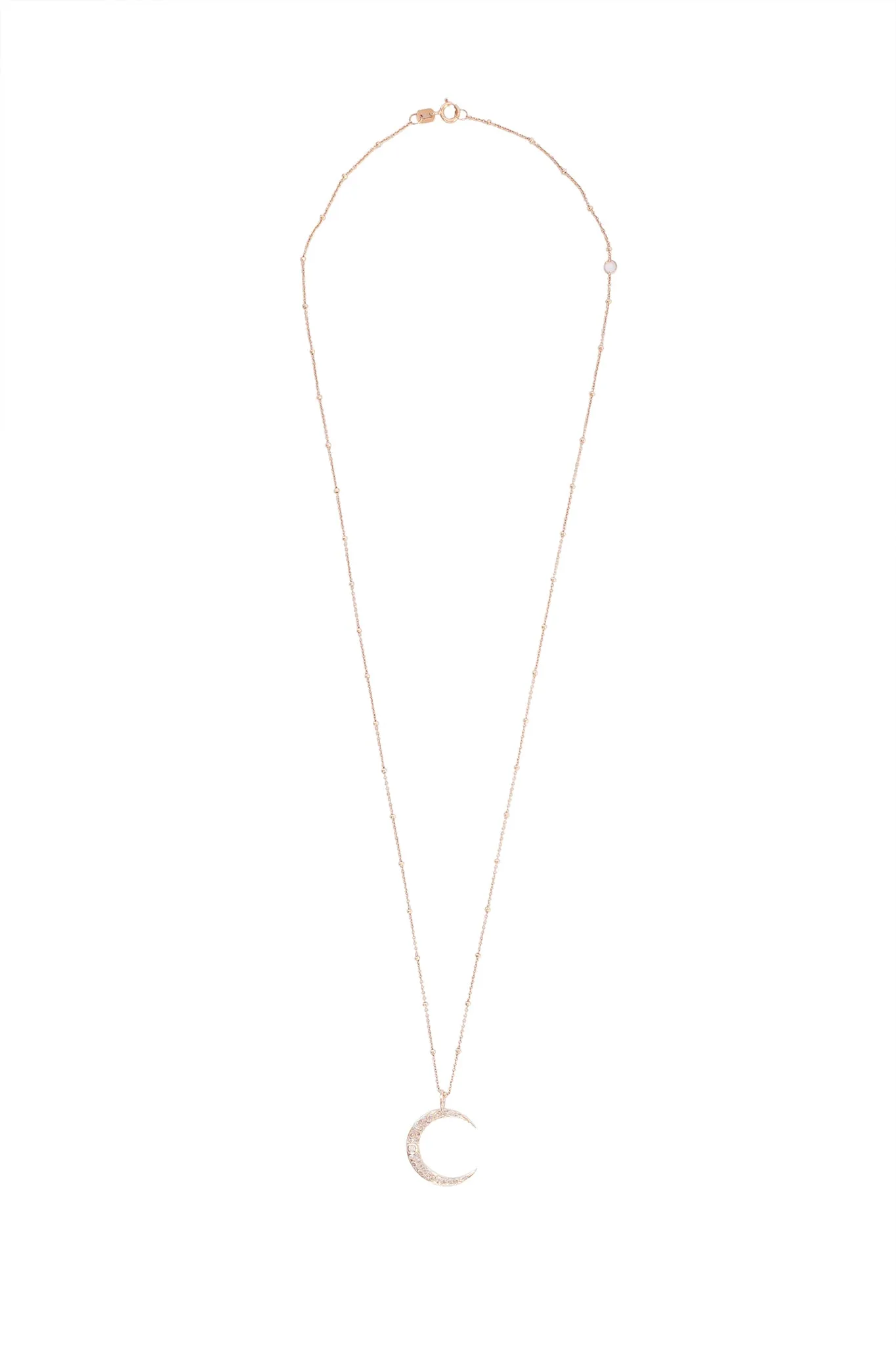 Petite Diamond Crescent Moon Necklace