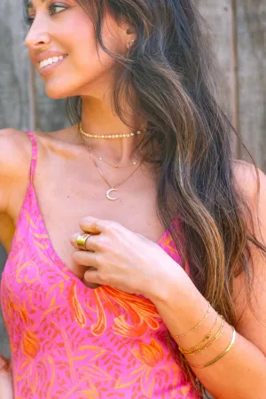 Petite Diamond Crescent Moon Necklace