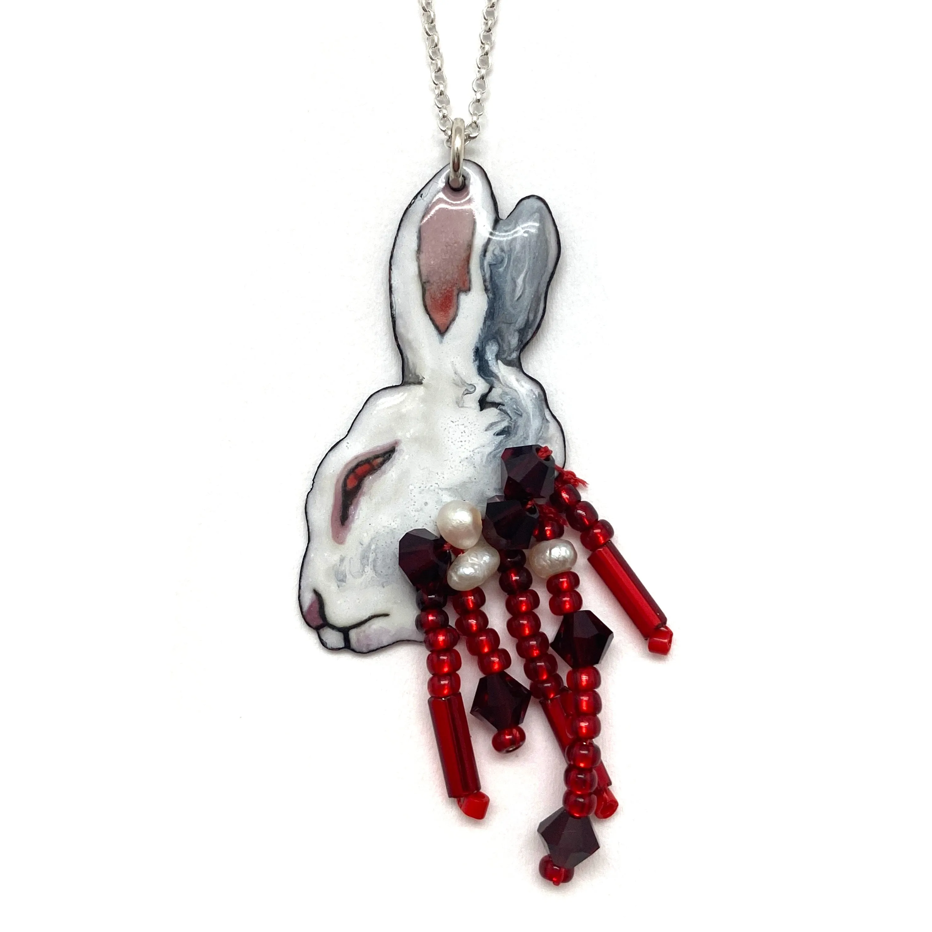 Petite White Rabbit Pendant