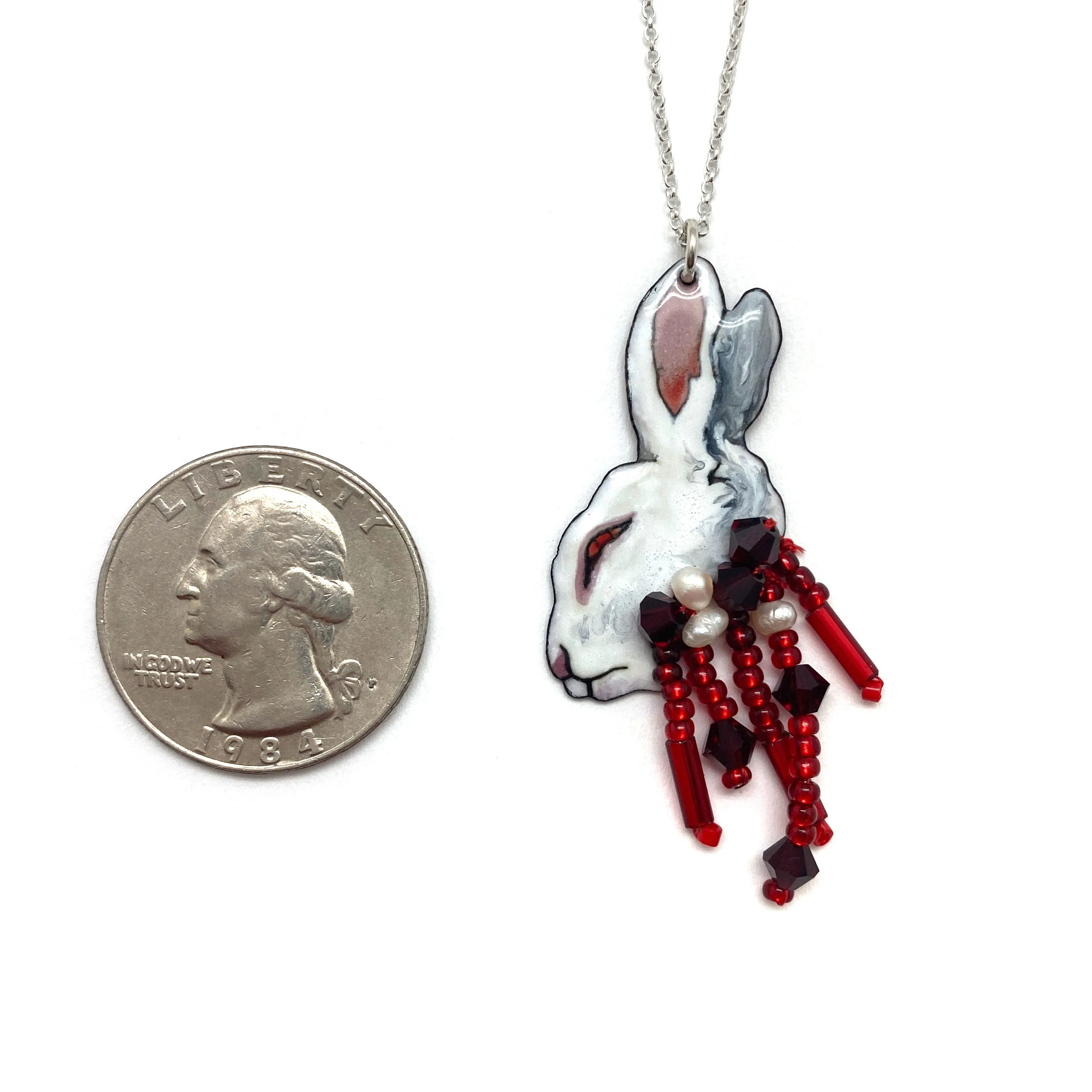 Petite White Rabbit Pendant