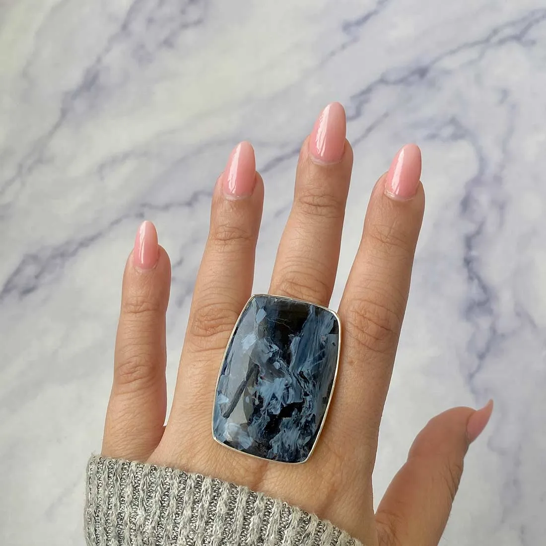 Pietersite Adjustable Ring-(PIT-R-47.)