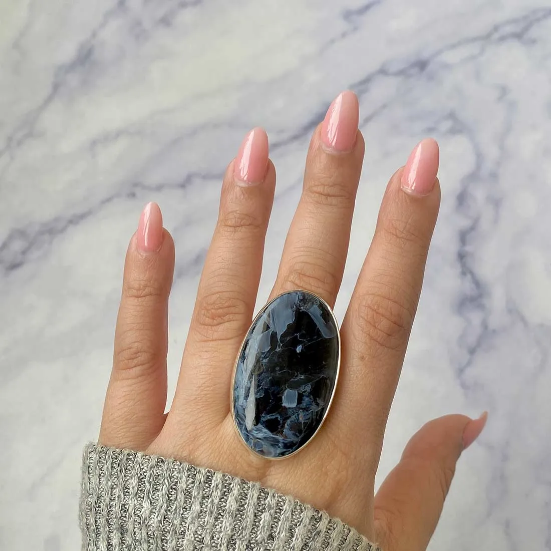 Pietersite Adjustable Ring-(PIT-R-48.)