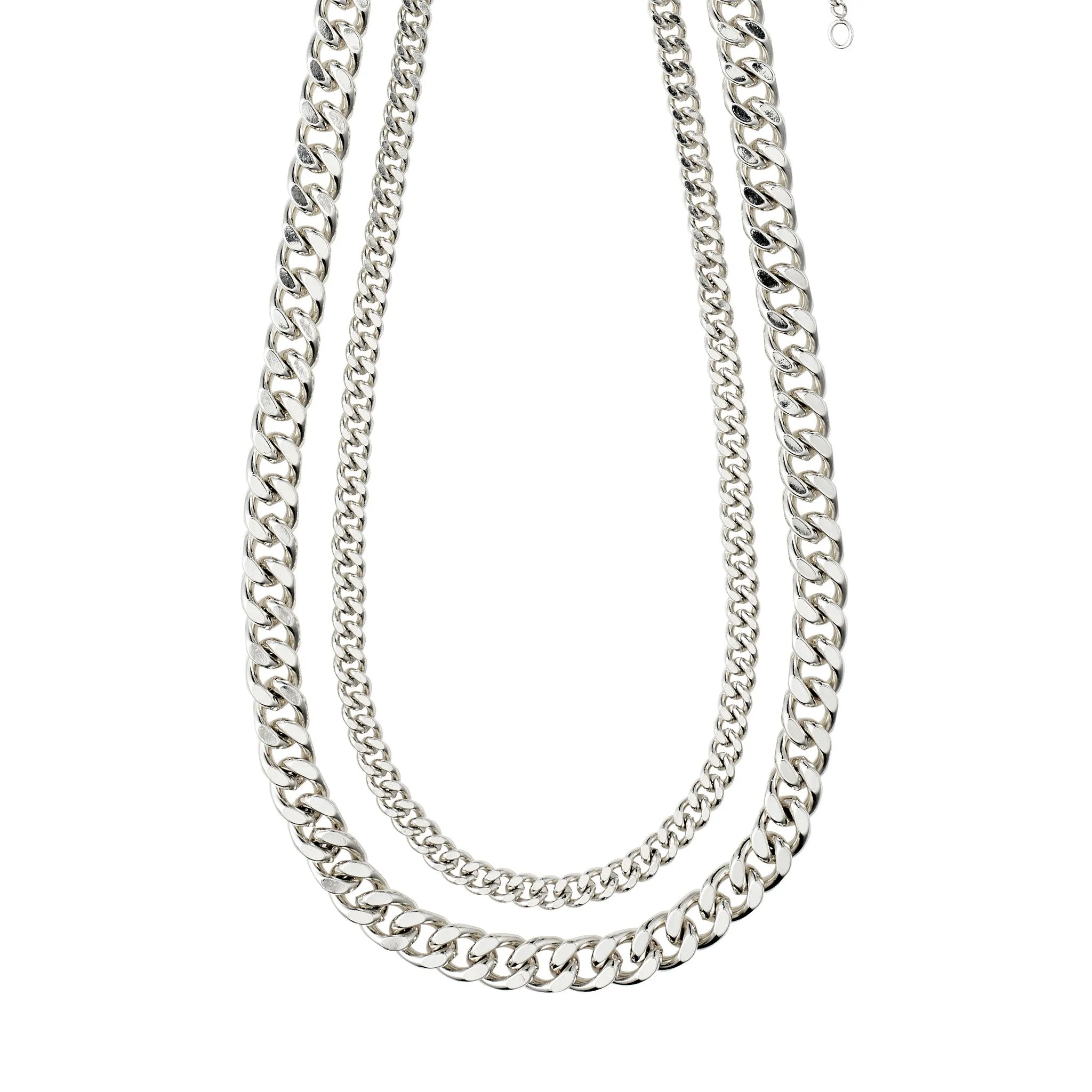 Pilgrim 2-in-1 Necklace Set Water // SILVER