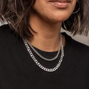 Pilgrim 2-in-1 Necklace Set Water // SILVER