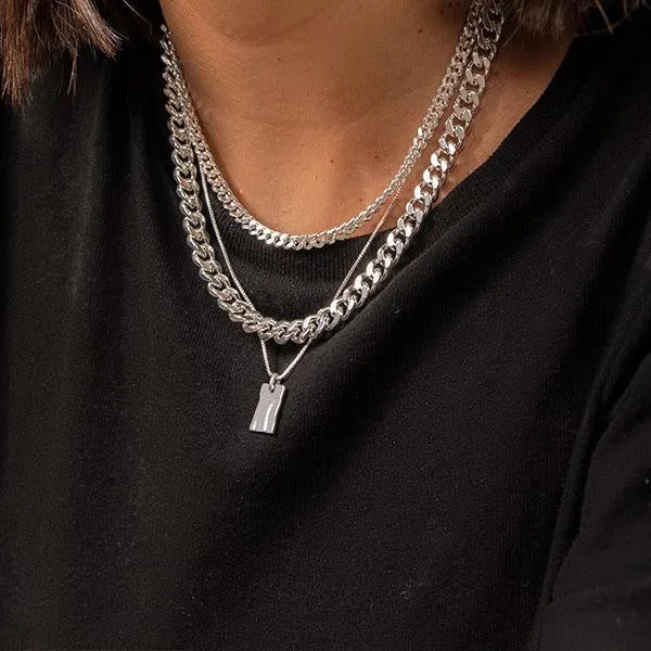 Pilgrim 2-in-1 Necklace Set Water // SILVER